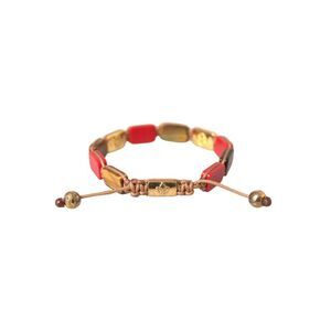 Nialaya CZ Tiger Eye Red Coral 925 Silver Men Men's Bracelet
